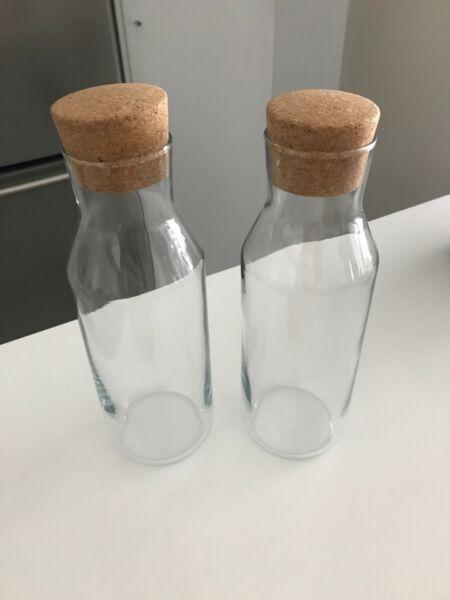 Glass carafe x 2