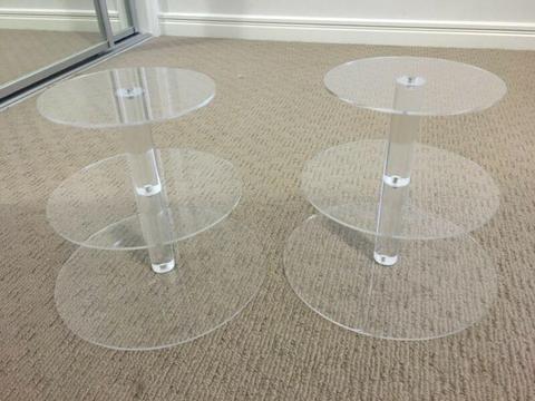 Acrylic 3 tier cake stands - only used once!
