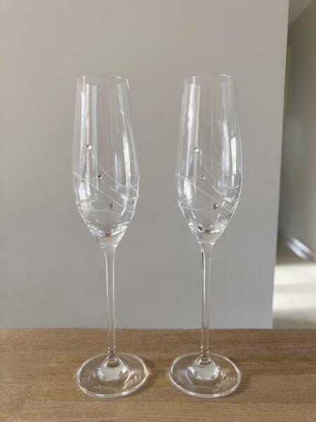 Champagne Flutes/Glasses - Set of 2
