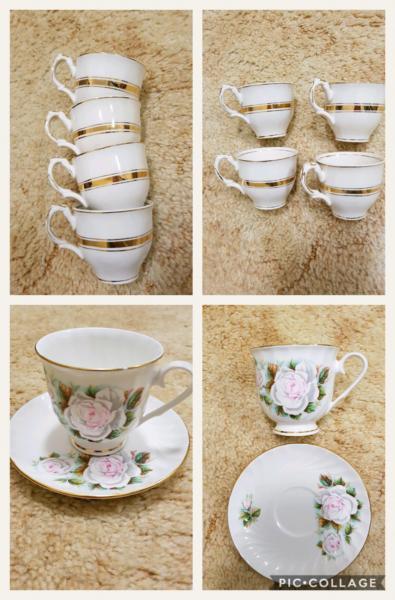 4 Espresso/ baby chino cups, hitkari teacup and saucer