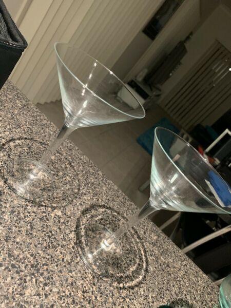 Martini glasses x2