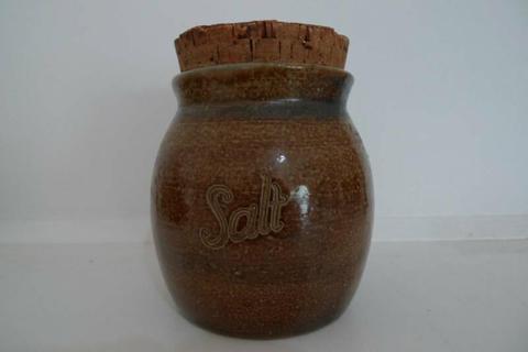 3 x vintage Bendigo Pottery Items: Salt canister, teapot and mug