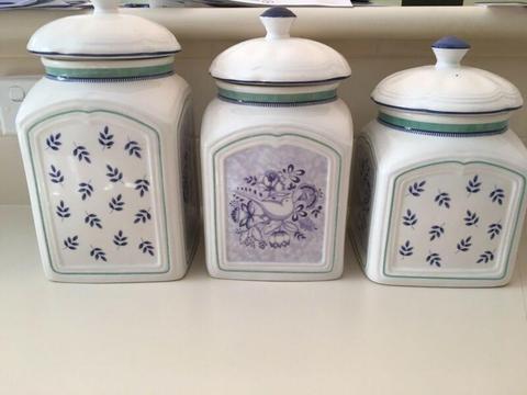 NEW Villeroy & Boch canisters x 3