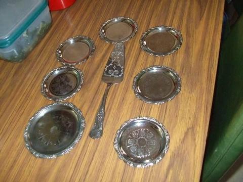 Silver Plated Dessert Set in Good Condition