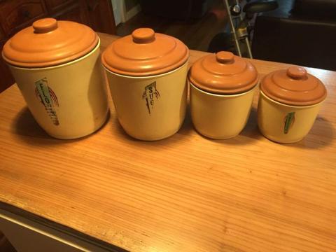 Retro kitchen cannisters