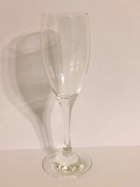Champagne glasses (5), excellent condition, $20