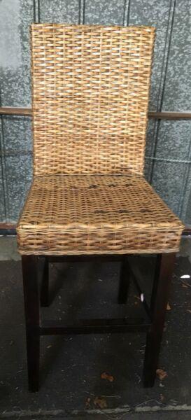 Rattan Bar Stool Chairs (3)