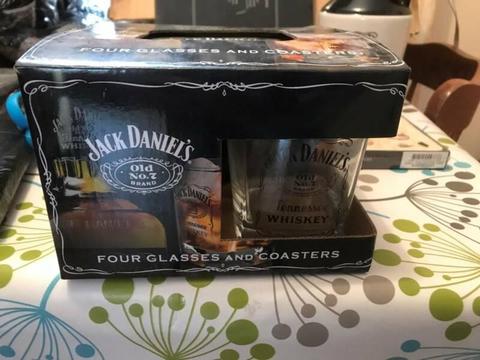 Jack Daniels Glass and Coaster Set Brand New $100 ono