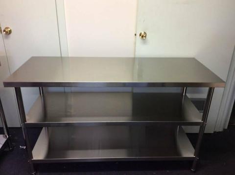 New Stainless Steel Kitchen Bench 1500x700x900