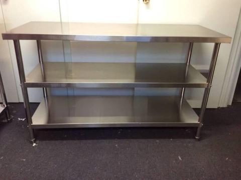 New Stainless Steel Kitchen Bench 1600x700x900