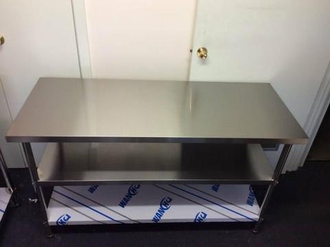 New Stainless Steel Kitchen Bench 1800x700x900