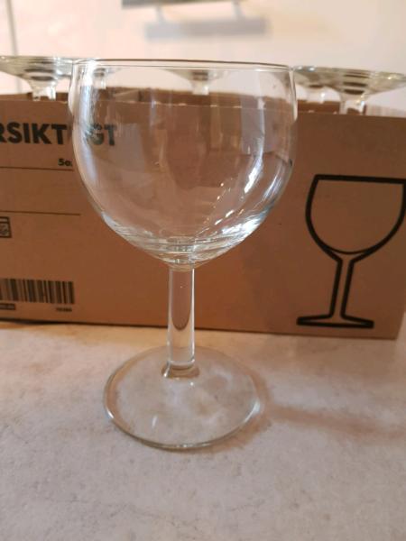 6 pc of 13cm IKEA Forsiktigt sweet wine/ port glasses