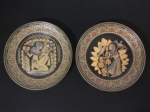 Denbyware Collectors Egyptian Plates x 2