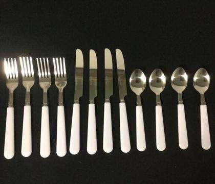 Picnic BBQ white cutlery set