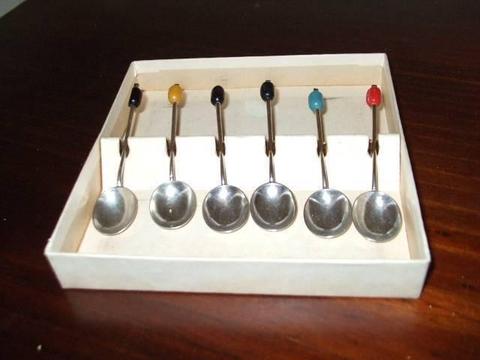 6 Light Weight Small Silver Plated Spoons in Good Condition
