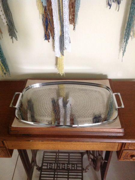 Ranleigh Stainless Steel Drinks/ Serving Tray. Vintage Retro 70's
