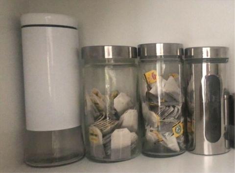 4x tall storage jars