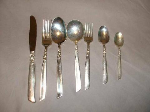 47 Piece Community Silver Plated Cutlery in Good Condition