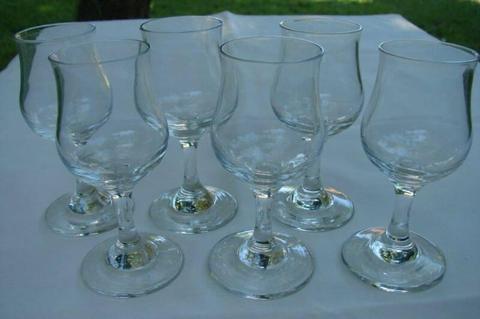 Vintage Fine Rim Liquor, Port or Sherry Glasses - Set of 6