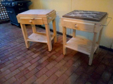 butchers blocks .portable extra bench space $ 150