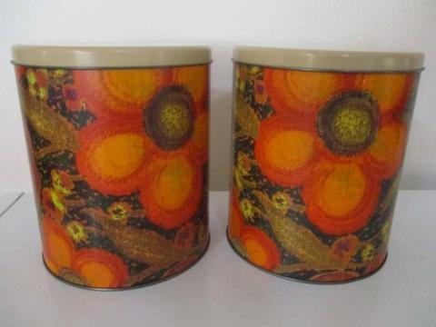 Vintage WILLOW CANISTERS Tins RETRO