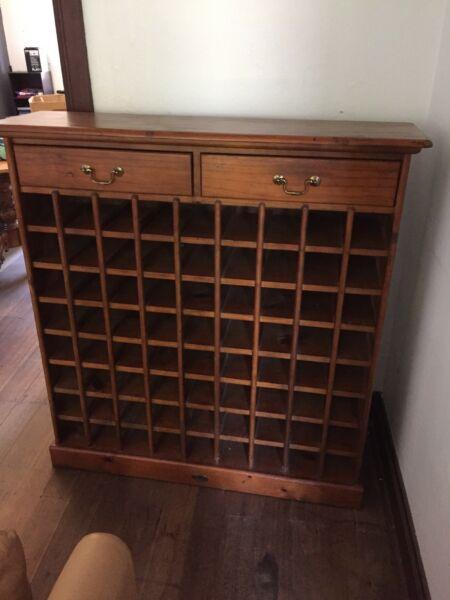 Timber wine cabinet