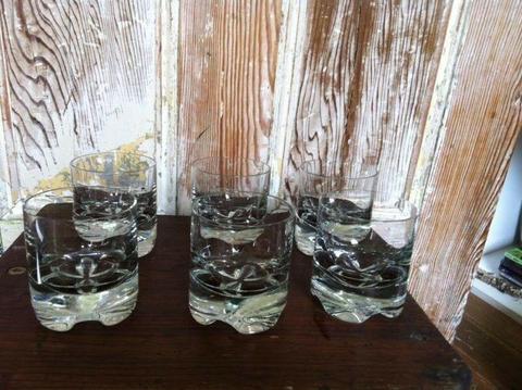 Lot of 6 lowball excellent quality whisky glasses