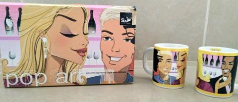 S&P Pop Art - set of 6 espresso cups with attitude