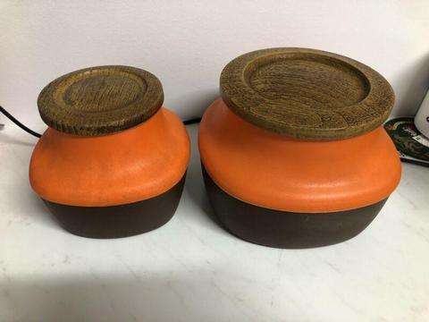 Vintage storage kitchen pots