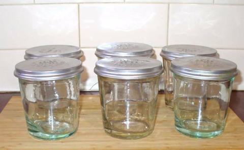 Fowlers Vacola Pudding Preserving Jars # 28 with S/S Lids x 6