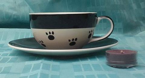 Pawprint Cup and Saucer