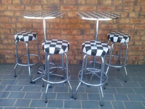 Bar tables and stools