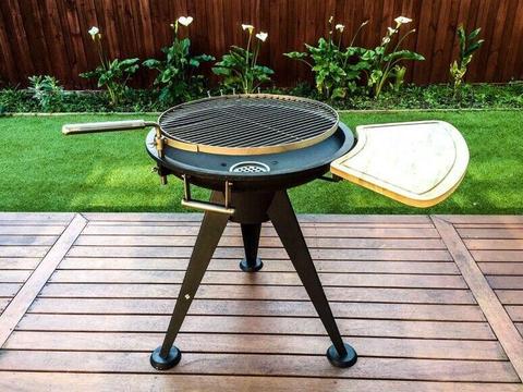 Iron Solid Freestanding Sliding BBQ Grill,Xmas Sale 30% Off