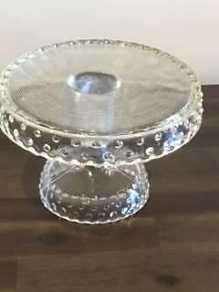 Glass Hobnail cake stand