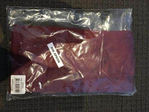 Maroon Bib Apron cotton brand new