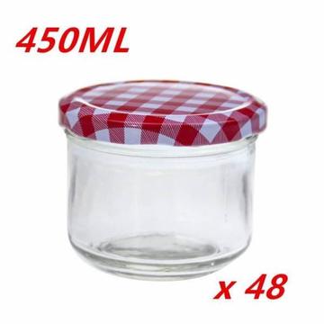 450ml Screw Top Preserving Glass Jam Jar CONSERVE JARS Candle Mak