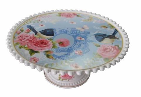 Blue Wren Cake Stand D33cm