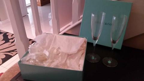 Tiffany & Co. crystal Champagne glasses