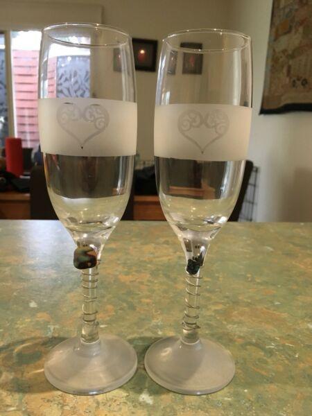 Decorative champagne glasses