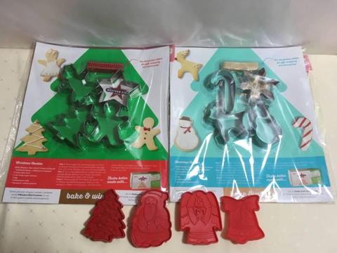 12 Assorted Christmas Cookie Cutters Angel Santa Reindeer Star