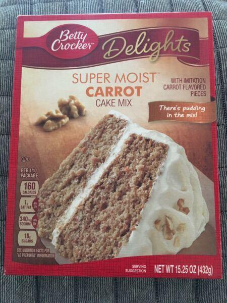 Betty Crocker Delights Super Moist Carrot Cake Mix USA Food Import
