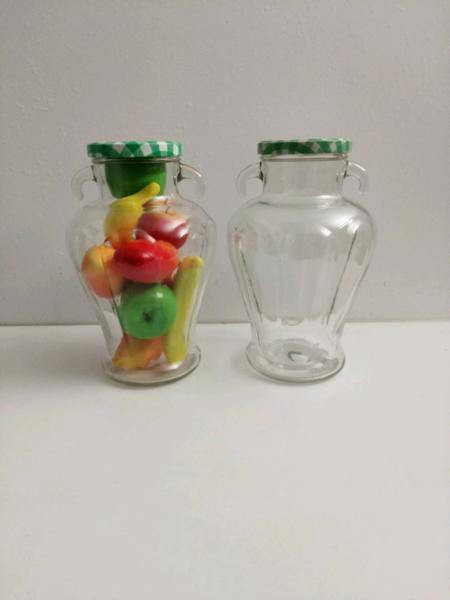 Large glass jars with airtight lids