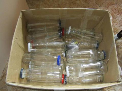 GLASS BOTTLES WITH LIDS