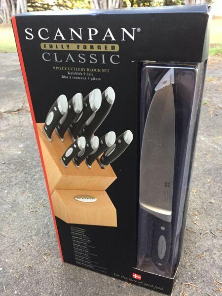 Scanpan Classic knife set (new, RRP $600)