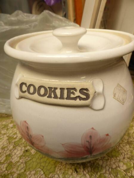 Handcrafted Cookie Jar -New
