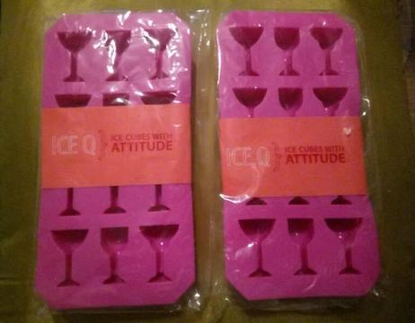 Assorted 4x silicone chocolate and ice cube moulds