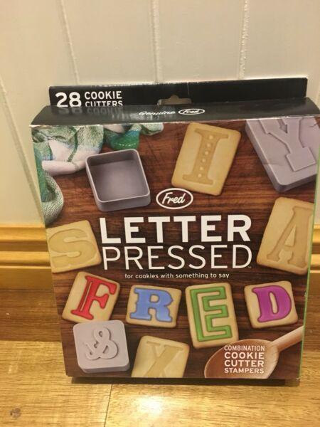 Cookie letter press & cutters