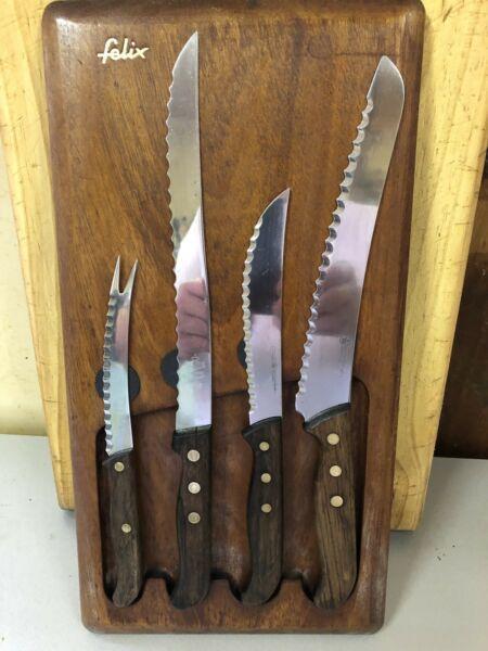 Knifes set of 4 on magnet wall board