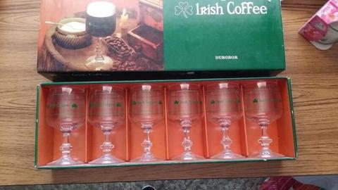 Set of Six Irish Coffee Glasses