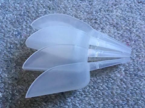 TUPPERWARE Scoops x 4, Clear